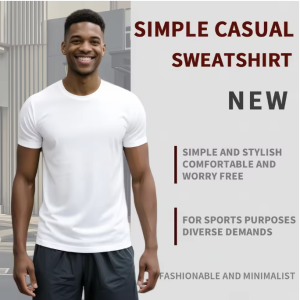 Men's Quick Dry Basic Short Sleeve Gym Running Street Outdoor Exercise Sport Shirt Tops Lightweight