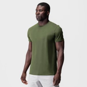 Mens Fitness Shaping Sports Moisture-Wicking Round-neck Short-Sleeve T-shirt