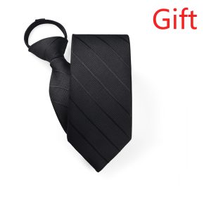 Men's suit shirt casual tie zipper style black stripes Nikewear
