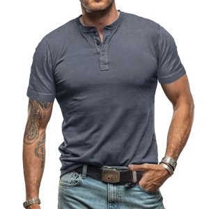 Short-sleeved crew-neck t-shirt men